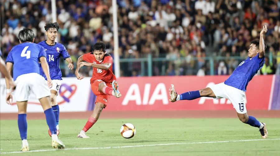 Timnas U-22 Indonesia kalahkan tuan rumah Kamboja U-22 dengan skor akhir 2-1. (Dok. PSSI)