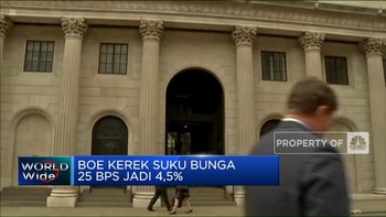 Video: Bank of England Kerek Suku Bunga 25 Bps Jadi 4,5%