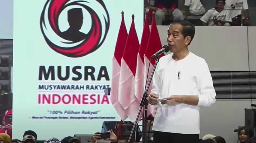 Pidato Politik Jokowi di Musra Indonesia di GBK Senayan. (Tangkapan Layar Youtube)