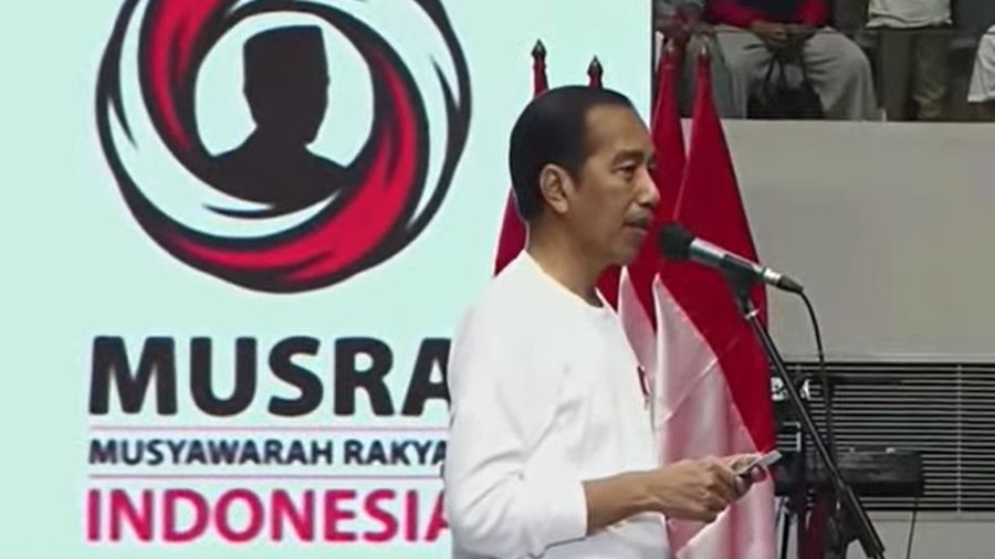 Pidato Politik Jokowi di Musra Indonesia di GBK Senayan. (Tangkapan Layar Youtube)