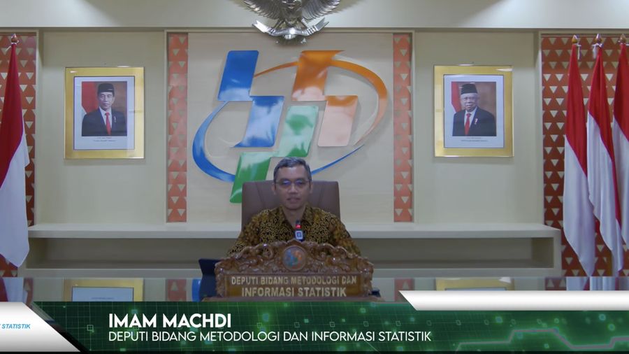 Deputi Bidang Metodologi dan Informasi Statistik BPS Imam Machdi. (Tangkapan Layar Youtube)