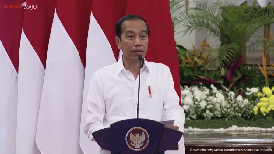 Jokowi di Pencanangan ST2023 oleh Presiden RI. (Tangkapan Layar Youtubr)