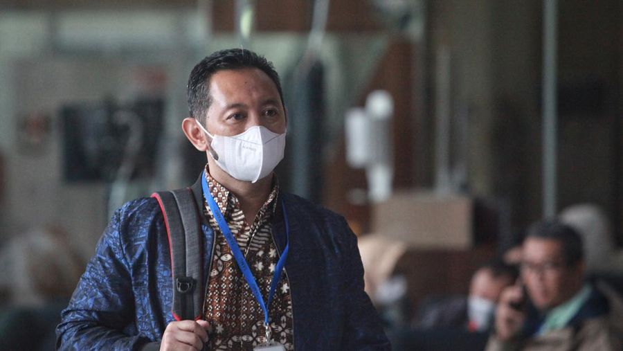 Kepala Bea-Cukai Makassar Andhi Pramono tiba di KPK, Jakarta, Selasa (14/3/2023). (Dok. Detikcom/Ari Saputra)