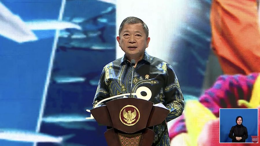Menteri PPN / Kepala Bappenas Suharso Monoarfa dalam Musrenbangnas RKP 2024 dan Peluncuran Proyeksi Penduduk 2020-2050. (Tangkapan Layar Youtube Bappenas RI)