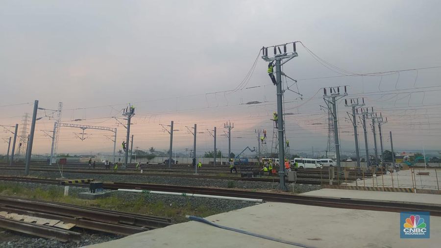 Depo atau Joint Workshop Kereta Cepat Jakarta-Bandung. (CNBC Indonesia/Martyasari Rizky)
