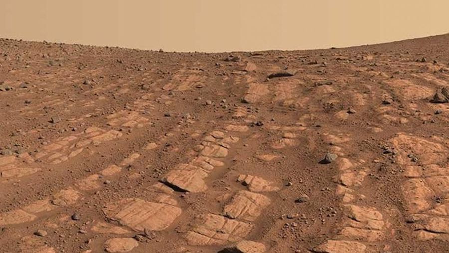 Lokasi yang diberi nama Skrinkle Haven di Mars. Direkam oleh robot Perseverance NASA.