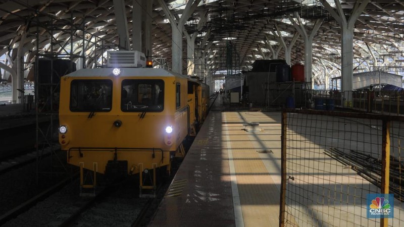 Stasiun KA Cepat Halim. (CNBC Indonesia/Faisal Rahman)