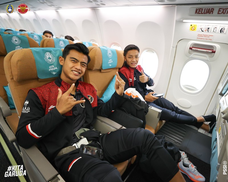 Tim U-22 Indonesia telah tiba di Bandar Udara Internasional Phnom Penh dan bersiap untuk kembali ke tanah air membawa medali emas. (Dok. Twitter @PSSI)