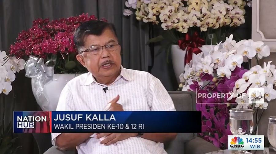 Wakil Presiden Ke-10 dan 12 RI, Jusuf Kala dalam program Today Nation Hub di վ. (Tangkapan Layar վ TV)