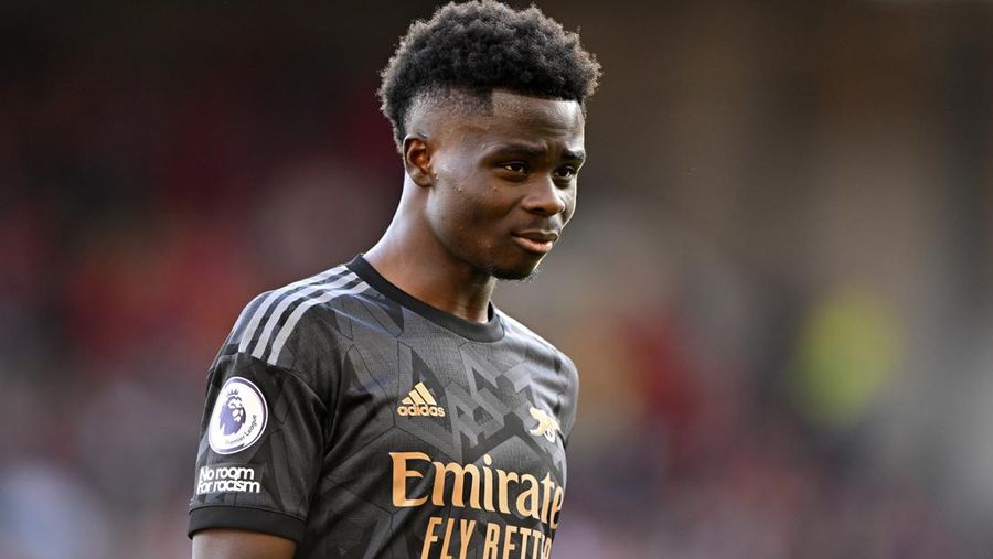 Eddie Nketiah dari Arsenal terlihat sedih menyusul kekalahan tim selama pertandingan Liga Premier antara Nottingham Forest dan Arsenal FC di City Ground pada 20 Mei 2023 di Nottingham, Inggris. (Clive Mason/Getty Images)