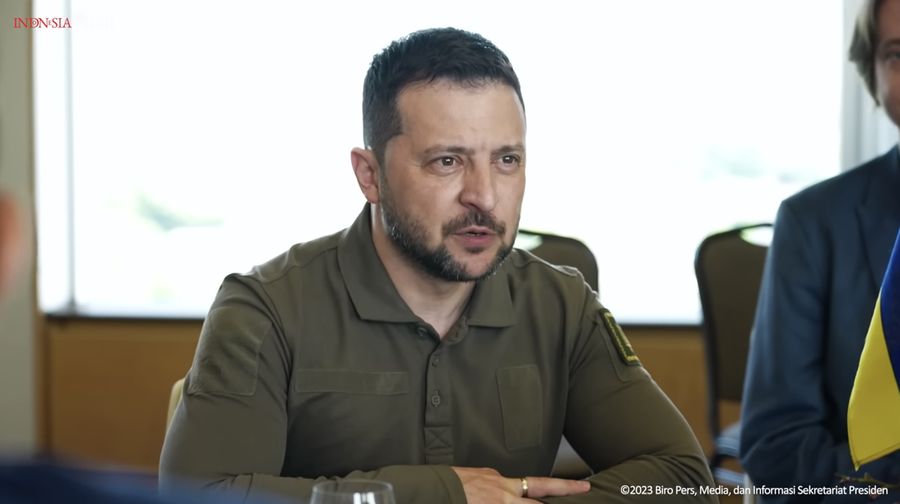 Pertemuan Bilateral Presiden Jokowi dengan Presiden Ukraina Volodymyr Zelenskyy, (21/5/2023). (Tangkapan Layar Youtube Sekretariat Presiden)