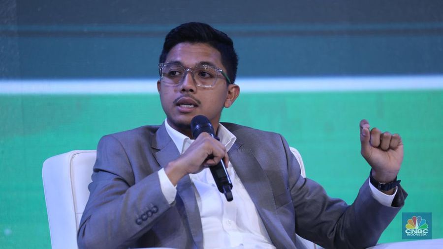 Direktur Perencanaan Strategis & Pengembangan Bisnis Pertamina NRE, Fadli Rahman dalam Green Economic Forum 2023 di Kempinski Hotel, Jakarta pada (22/5/2023) mengusung tema 