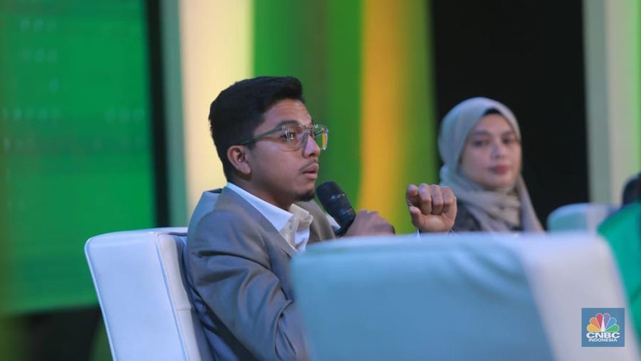 Direktur Perencanaan Strategis & Pengembangan Bisnis Pertamina NRE, Fadli Rahman dalam Green Economic Forum 2023 di Kempinski Hotel, Jakarta pada (22/5/2023) mengusung tema 