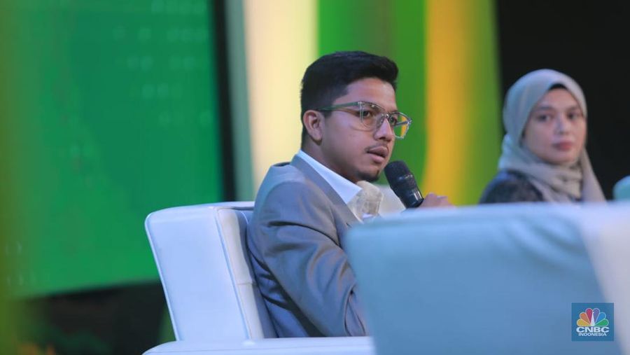 Direktur Perencanaan Strategis & Pengembangan Bisnis Pertamina NRE, Fadli Rahman dalam Green Economic Forum 2023 di Kempinski Hotel, Jakarta pada (22/5/2023) mengusung tema