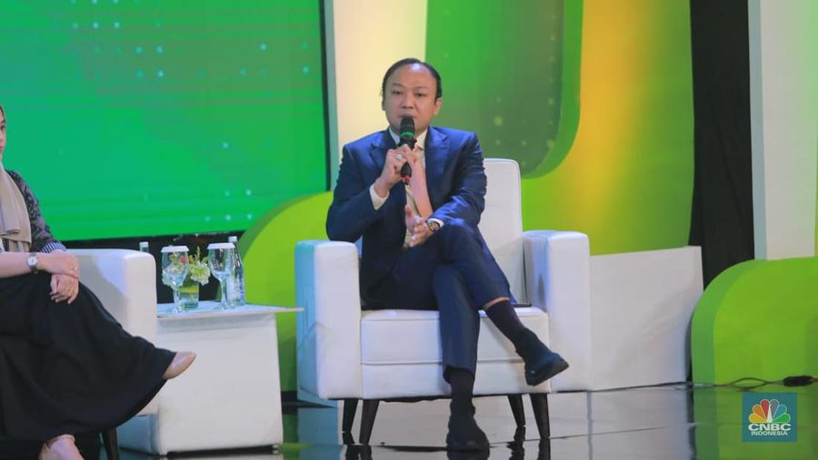 Direktur Utama PT Bayan Resources Tbk, Alexander Ery Wibowo dalam Green Economic Forum 2023 di Kempinski Hotel, Jakarta pada (22/5/2023) mengusung tema 