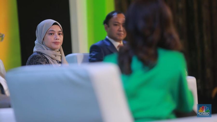 Executive Vice President of Energy Transition and Sustainability PT PLN (Persero) Kamia Handayani dalam Green Economic Forum 2023 di Kempinski Hotel, Jakarta pada (22/5/2023) mengusung tema