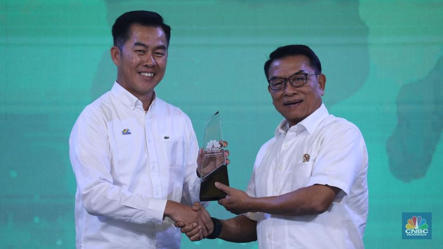 Dialog Panel sesi pertama dalam Green Economic Forum 2023 di Kempinski Hotel, Jakarta pada (22/5/2023) mengusung tema 