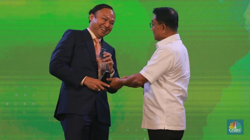 Dialog Panel sesi pertama dalam Green Economic Forum 2023 di Kempinski Hotel, Jakarta pada (22/5/2023) mengusung tema 