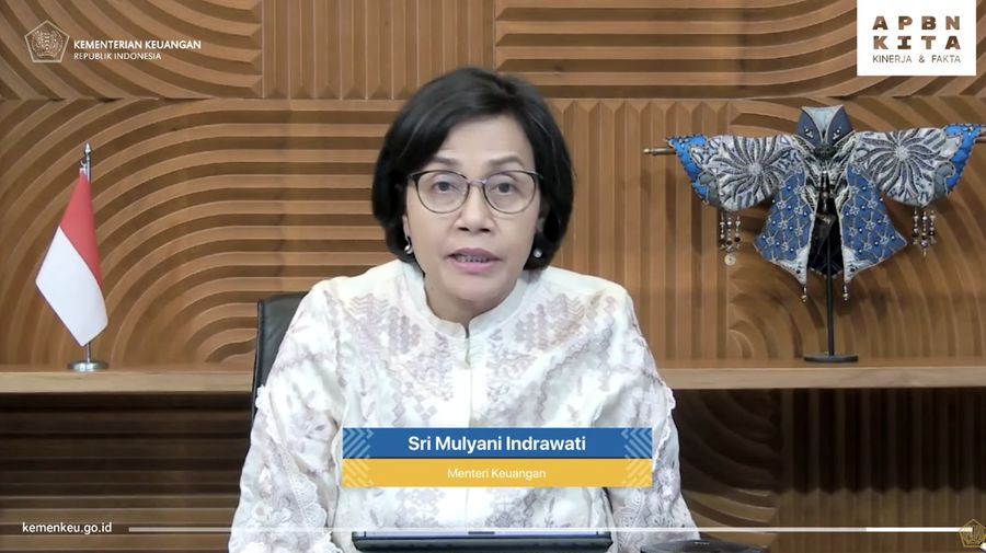 Menteri Keuangan Sri Mulyani memberikan keterangan pers mengenai APBN KiTa Mei 2023. (Tangkapan Layar Youtube Kemenkeu RI)