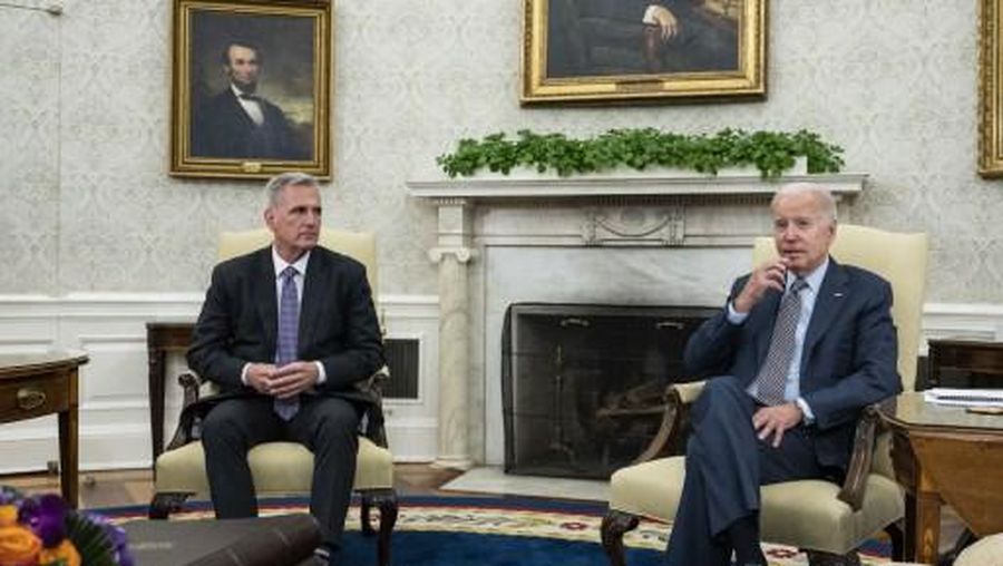 US-PRESIDENT-BIDEN-MEETS-WITH-SPEAKER-MCCARTHY-AS-DEBT-CEILING-N