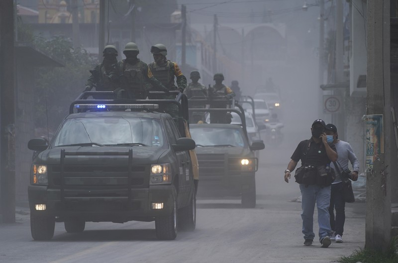 Aktivitas Gunung Popocatépetl meningkat. (AFP via Getty Images/ERIK GOMEZ TOCHIMANI)
