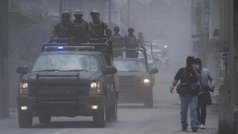 Aktivitas Gunung Popocatépetl meningkat. (AFP via Getty Images/ERIK GOMEZ TOCHIMANI)