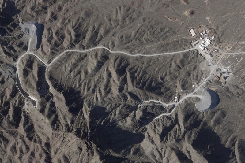 Situs bawah tanah baru nuklir Iran. (AP/Planet Labs PBC)