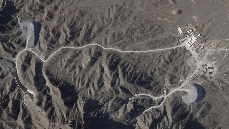 Situs bawah tanah baru nuklir Iran. (AP/Planet Labs PBC)