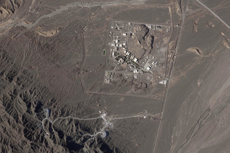 Situs bawah tanah baru nuklir Iran. (AP/Planet Labs PBC)