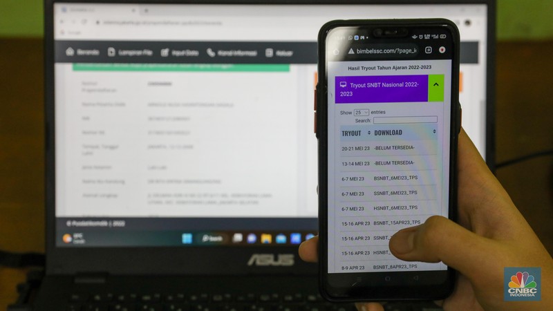Layanan PPDB di SMA N 70. (CNBC Indonesia/Faisal Rahman)
