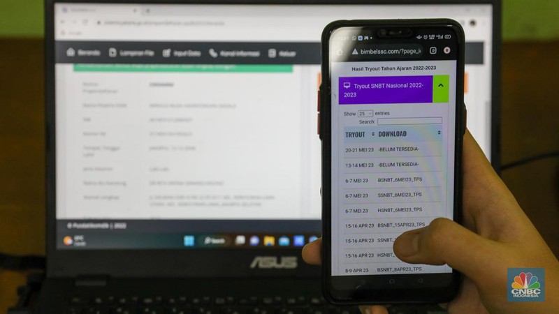 Layanan PPDB di SMA N 70. (CNBC Indonesia/Faisal Rahman)