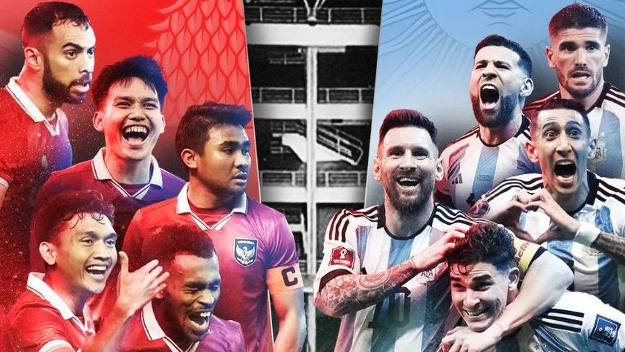 Poster Indonesia vs Argentina. Ist