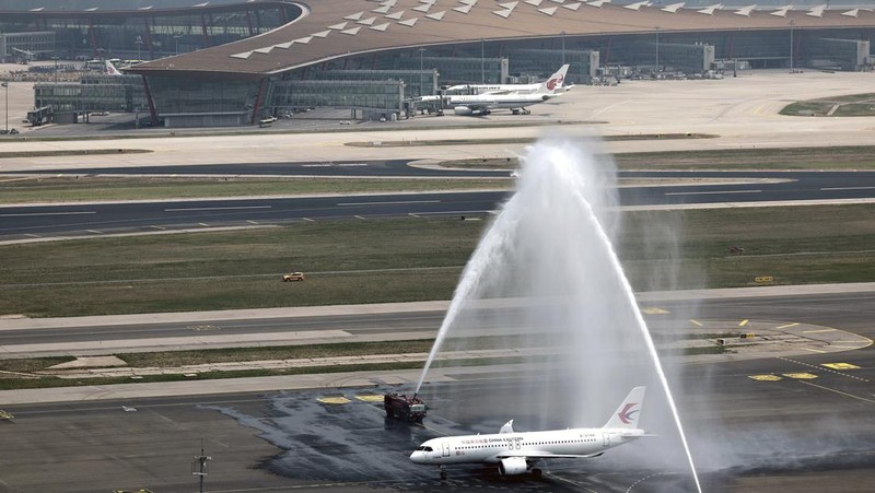 Peswat buatan China C919. (AP Photo)