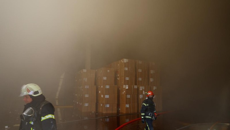 Kondisimkota pasca serangan pesawat tanpa awak milik Russia di Kota Kyiv, Ukraina, Minggu (28/5/2023) wajtu setempat. (REUTERS)