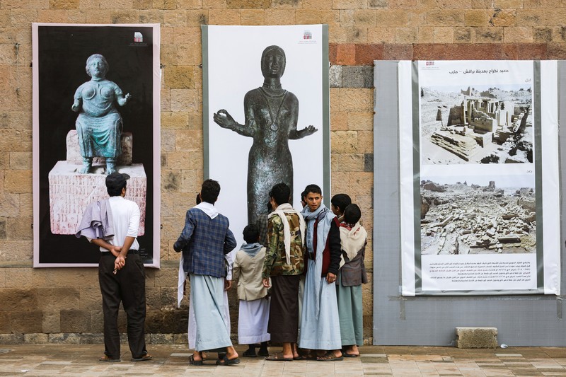 Wisatawan mengunjungi Museum Nasional di Kota Sanaa, Yaman, Senin (29/5/2023). Wisatawan mengunjungi Museum Nasional di Kota Sanaa, Yaman, Senin (29/5/2023). (REUTERS/Khaled Abdullah)
