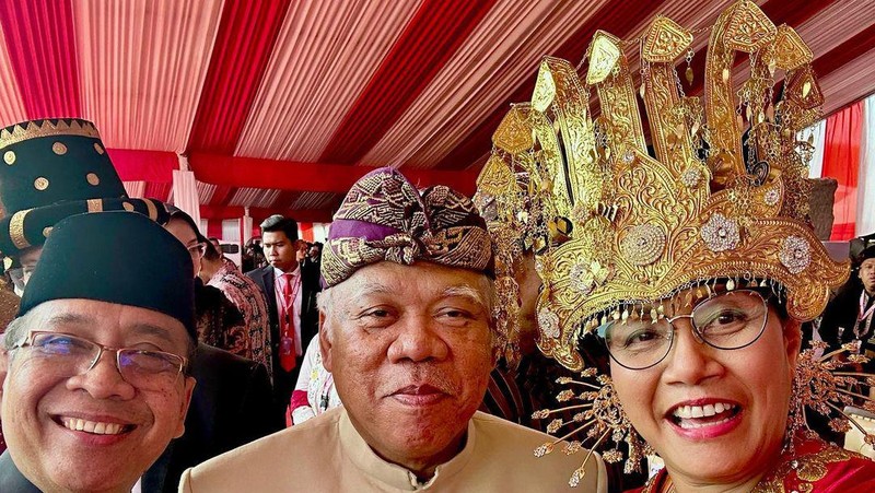 Menteri Keuangan, Seri Mulyani saat menghadiri Upaca Hari Kelahiran Pancasila. (Instagram/smindrawati)