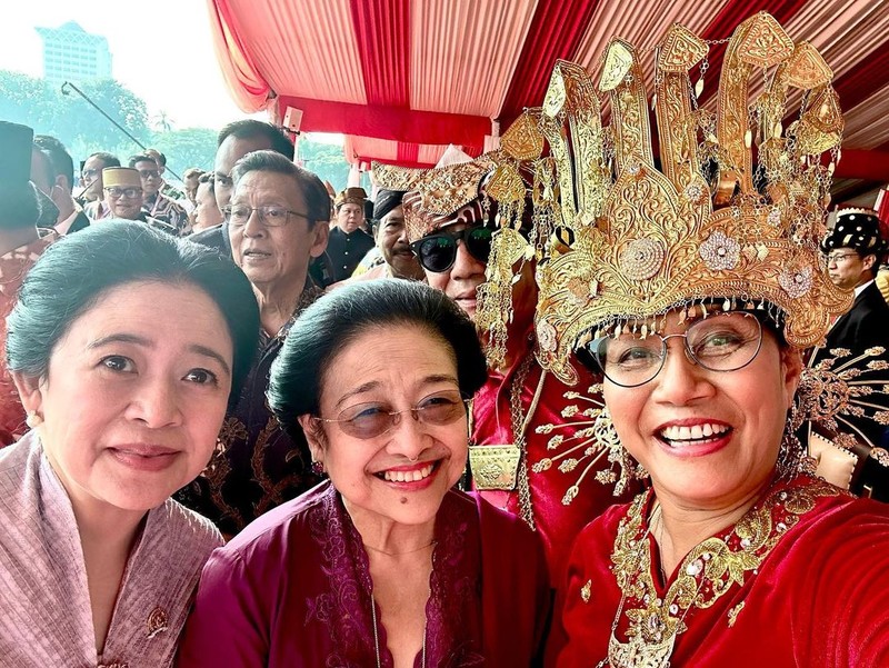 Menteri Keuangan, Seri Mulyani saat menghadiri Upaca Hari Kelahiran Pancasila. (Instagram/smindrawati)
