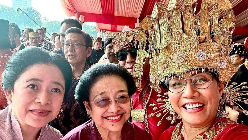 Menteri Keuangan, Seri Mulyani saat menghadiri Upaca Hari Kelahiran Pancasila. (Instagram/smindrawati)
