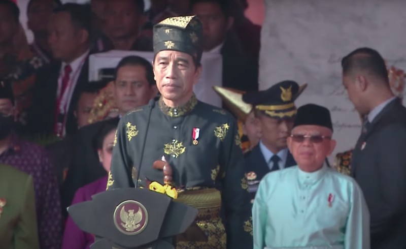 Presiden Joko Widodo saat memimpin Upacara Hari Kelahiran Pancasila di Jakartra. Presiden Joko Widodo saat memimpin Upacara Hari Kelahiran Pancasila di Jakartra. (YouTube/Sekretariat Presiden)