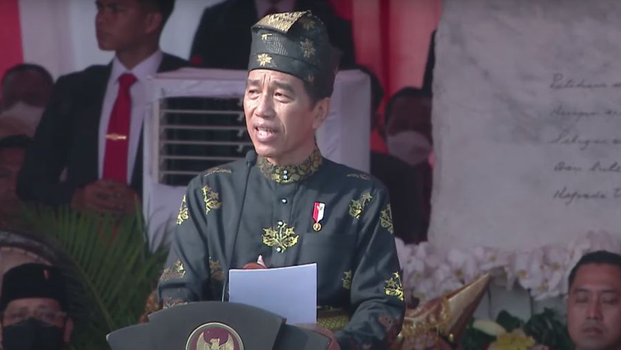 Presiden Joko Widodo saat memimpin Upacara Hari Kelahiran Pancasila di Jakartra. (YouTube/Sekretariat Presiden)