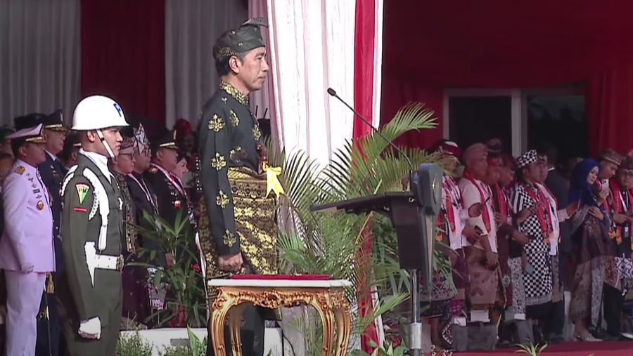Presiden Joko Widodo saat memimpin Upacara Hari Kelahiran Pancasila di Jakartra. (YouTube/Sekretariat Presiden)