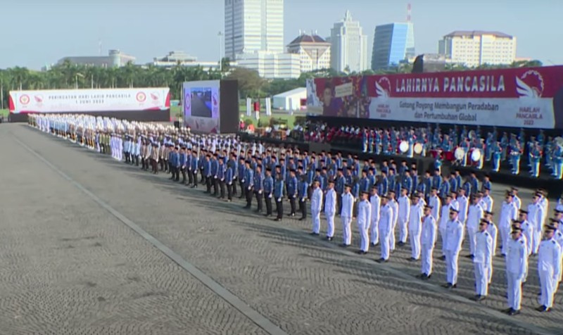 Presiden Joko Widodo saat memimpin Upacara Hari Kelahiran Pancasila di Jakartra. (YouTube/Sekretariat Presiden)