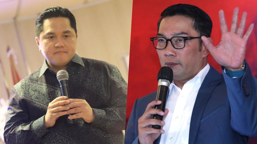 Erick Tohir dan Ridwan Kamil. (CNBC Indonesia)