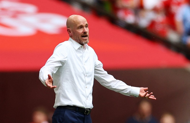 Ekspresi Alejandro Garnacho saat laga final Piala FA melawan Manchester CIty. (Action Images via Reuters/Paul Childs)
