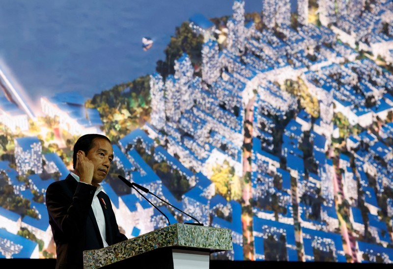 Pidato Presiden Jokowi di acara Ecosperity Week, Singapura, 7 Juni 2023. Pidato Presiden Jokowi di acara Ecosperity Week, Singapura, 7 Juni 2023. REUTERS/Edgar Su