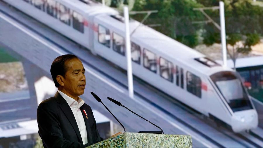Pidato Presiden Jokowi di acara Ecosperity Week, Singapura, 7 Juni 2023. REUTERS/Edgar Su