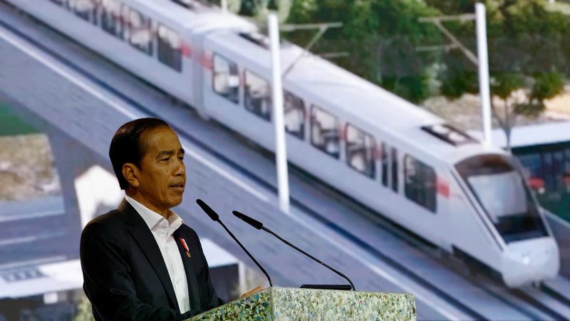 Pidato Presiden Jokowi di acara Ecosperity Week, Singapura, 7 Juni 2023. REUTERS/Edgar Su
