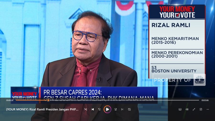 Rizal Ramli: Presiden Jangan PHP Soal PDB & Lapangan Kerja (CNBC Indonesia TV)