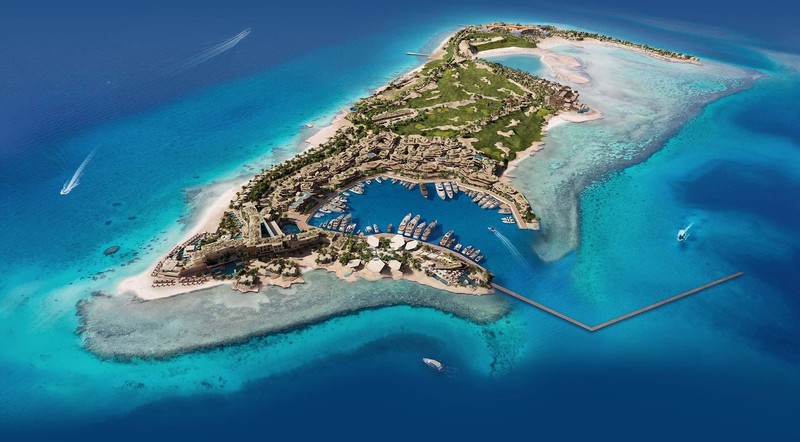 Proyek pulau surga Sindalah di Neom, Arab Saudi. Proyek pulau surga Sindalah di Neom, Arab Saudi. (Dok. Neom)
