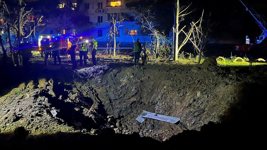 A view shows an apartment building damaged during a massive Russian drone strike, amid Russia's attack on Ukraine, in Odesa, Ukraine June 10, 2023. Press Service of the Operational Command South of the Ukrainian Armed Forces/Handout via REUTERS ATTENTION EDITORS - THIS IMAGE HAS BEEN SUPPLIED BY A THIRD PARTY.